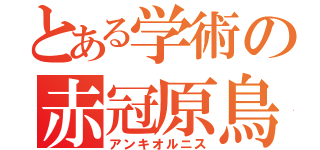 とある学術の赤冠原鳥（アンキオルニス）