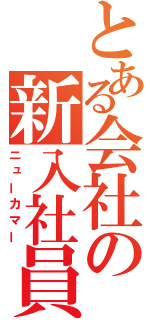 とある会社の新入社員（ニューカマー）