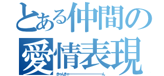 とある仲間の愛情表現（きゃんきゃーーーーーーーーーーーーーん）