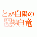 とある白陽の爆熱白竜（レシラム）