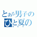 とある男子のひと夏の経験（ＳＥＸ）