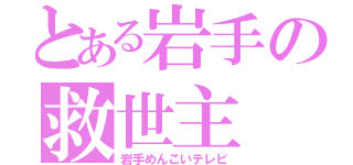 とある岩手の救世主（岩手めんこいテレビ）