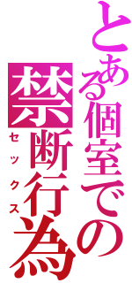 とある個室での禁断行為（セックス）