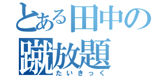 とある田中の蹴放題（たいきっく）