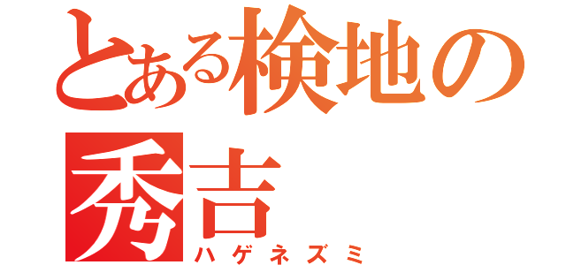 とある検地の秀吉（ハゲネズミ）