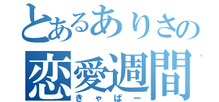 とあるありさの恋愛週間（きゃぱー）