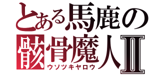 とある馬鹿の骸骨魔人Ⅱ（ウソツキヤロウ）