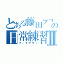 とある藤田プロ（仮）の日常練習Ⅱ（ワークアウト）