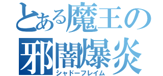 とある魔王の邪闇爆炎（シャドーフレイム）