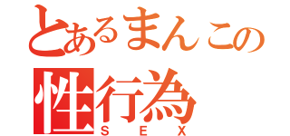 とあるまんこの性行為（ＳＥＸ）