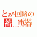 とある回路の蓄 電器（コンデンサ）