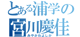 とある浦学の宮川慶佳（みやかわよしか）