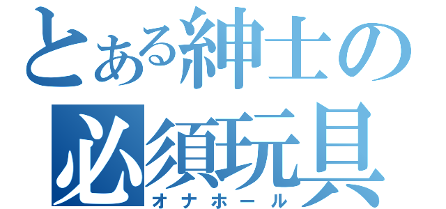 とある紳士の必須玩具（オナホール）