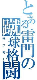 とある雷門の蹴球格闘（サッカー）