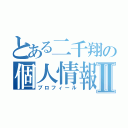 とある二千翔の個人情報Ⅱ（プロフィール）