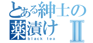 とある紳士の薬漬けⅡ（ｂｌａｃｋ ｔｅａ）