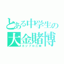 とある中学生の大金賭博（カジプロ三昧）