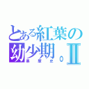 とある紅葉の幼少期。Ⅱ（黒歴史）