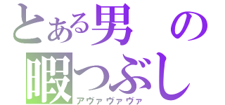 とある男の暇つぶし（アヴァヴァヴァ）