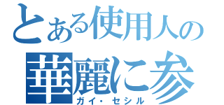 とある使用人の華麗に参上（ガイ・セシル）