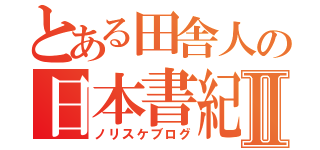 とある田舎人の日本書紀Ⅱ（ノリスケブログ）