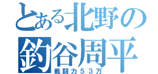 とある北野の釣谷周平（戦闘力５３万）