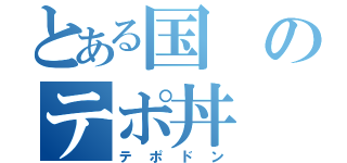とある国のテポ丼（テポドン）