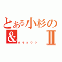 とある小杉の＆Ⅱ（Ａキョウシ）