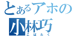 とあるアホの小林巧（こばたく）