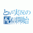 とある実況の配信開始（ストリーム）