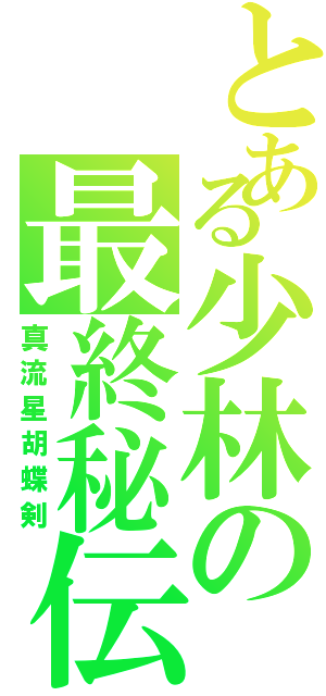 とある少林の最終秘伝（真流星胡蝶剣）