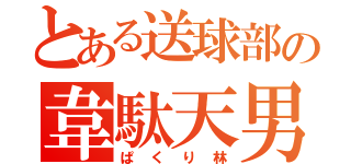 とある送球部の韋駄天男（ぱくり林）