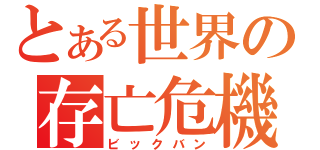 とある世界の存亡危機（ビックバン）