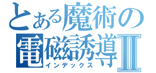 とある魔術の電磁誘導Ⅱ（インデックス）