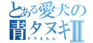 とある愛犬の青タヌキⅡ（ドラえもん）