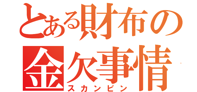 とある財布の金欠事情（スカンピン）