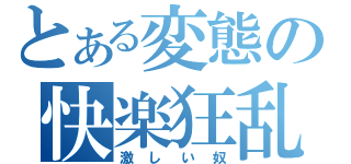 とある変態の快楽狂乱（激しい奴）