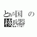 とある国の核兵器（朝鮮マジ嫌い）