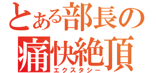 とある部長の痛快絶頂（エクスタシー）