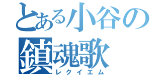 とある小谷の鎮魂歌（レクイエム）