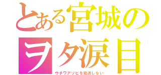 とある宮城のヲタ涙目（ウチワアソビを放送しない）