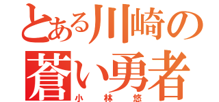 とある川崎の蒼い勇者（小林悠）