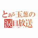 とある玉葱の涙目放送（（´；ω；｀））