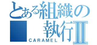 とある組織の　　執行人Ⅱ（ＣＡＲＡＭＥＬ）