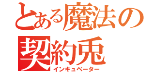 とある魔法の契約兎（インキュベーター）