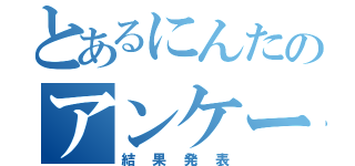 とあるにんたのアンケート（結果発表）