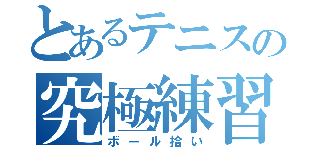 とあるテニスの究極練習（ボール拾い）