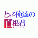 とある俺達の白根君（アイドル）