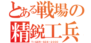 とある戦場の精鋭工兵（ＴＩＧＥＲ－ＳＤＸ－２０００）