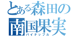 とある森田の南国果実（パイナップル）